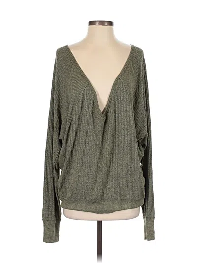Pre-owned We The Free Pullover Sweater In Green