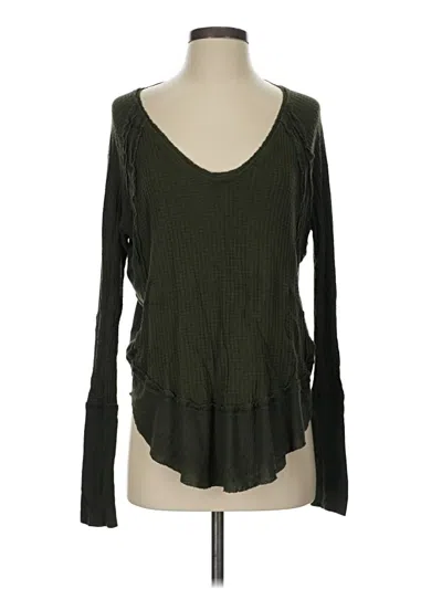Pre-owned We The Free Pullover Sweater In Green