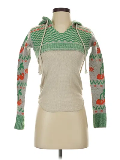 Pre-owned We The Free Pullover Sweater In Green