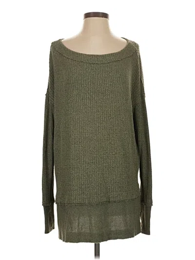 Pre-owned We The Free Pullover Sweater In Green