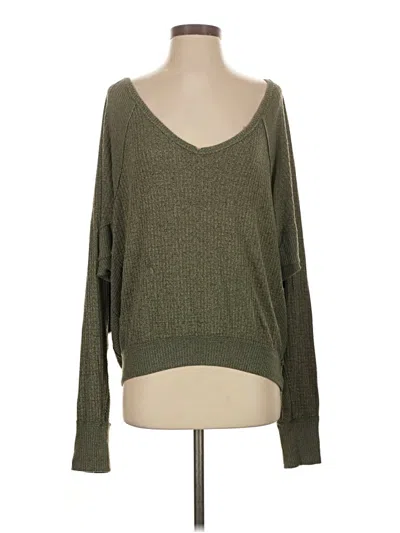 Pre-owned We The Free Pullover Sweater In Green