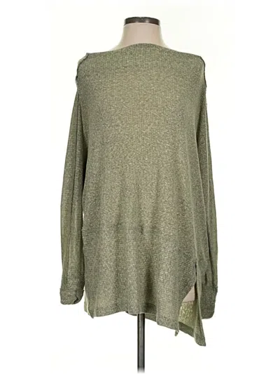 Pre-owned We The Free Pullover Sweater In Green