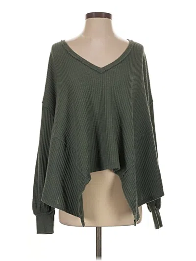 Pre-owned We The Free Pullover Sweater In Green