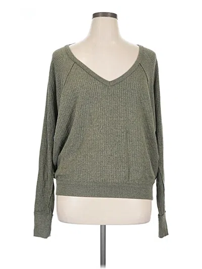 Pre-owned We The Free Pullover Sweater In Green