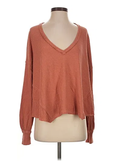 Pre-owned We The Free Pullover Sweater In Orange
