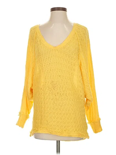 Pre-owned We The Free Pullover Sweater In Yellow