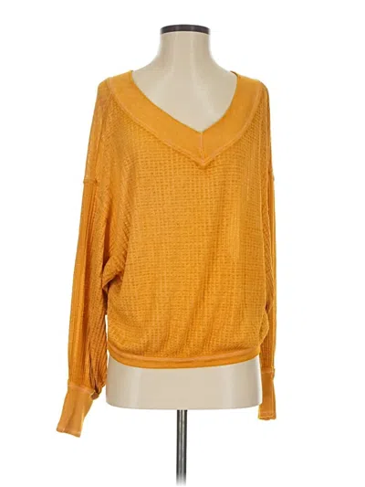 Pre-owned We The Free Pullover Sweater In Yellow