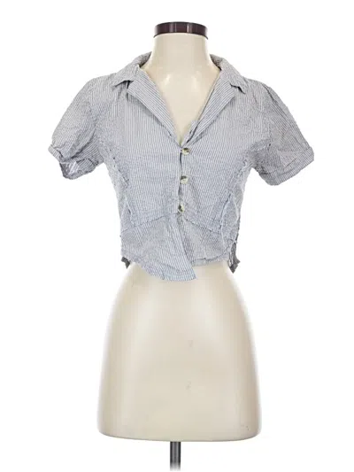 Pre-owned We The Free Short Sleeve Blouse In Blue