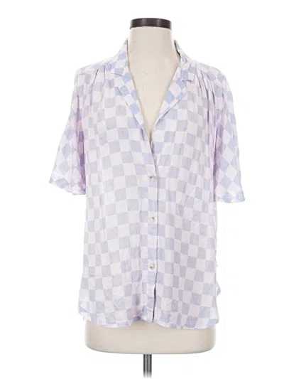 Pre-owned We The Free Short Sleeve Blouse In Blue