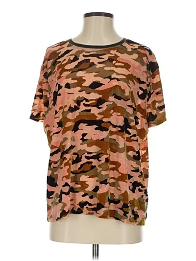 Pre-owned We The Free Short Sleeve Blouse In Brown