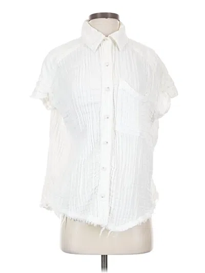 Pre-owned We The Free Short Sleeve Blouse In Ivory