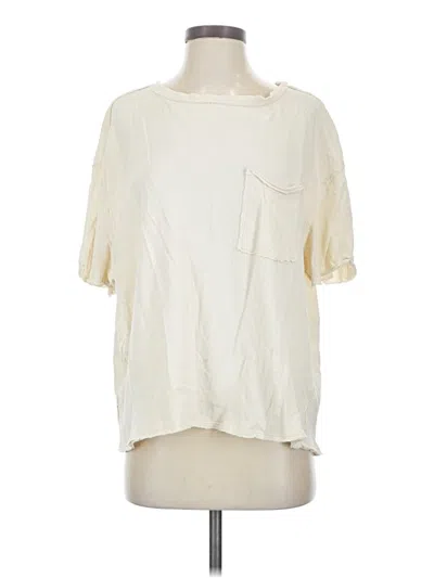 Pre-owned We The Free Short Sleeve Blouse In Ivory