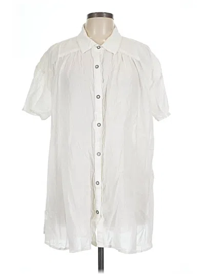 Pre-owned We The Free Short Sleeve Blouse In Ivory