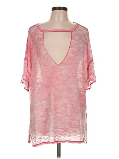 Pre-owned We The Free Short Sleeve Blouse In Pink