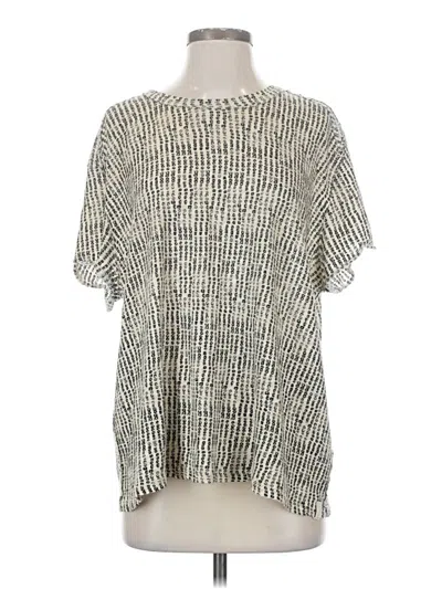 Pre-owned We The Free Short Sleeve Blouse In Silver