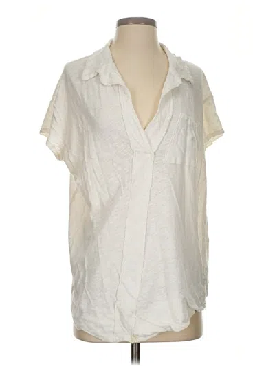 Pre-owned We The Free Short Sleeve Blouse In White