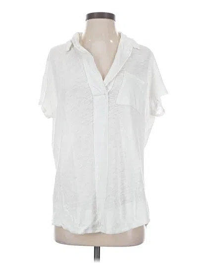 Pre-owned We The Free Short Sleeve Henley Shirt In White