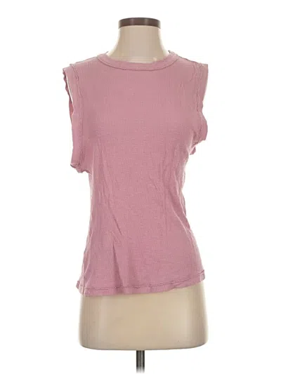 Pre-owned We The Free Short Sleeve Top Pink Boatneck Tops