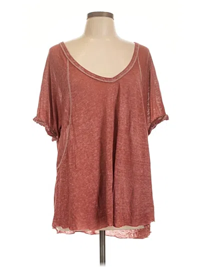 Pre-owned We The Free Short Sleeve T-shirt In Brown
