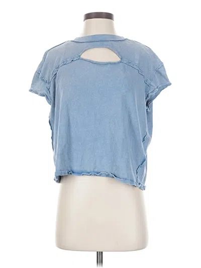 Pre-owned We The Free Short Sleeve Turtleneck In Blue