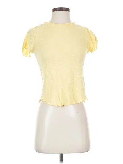 Pre-owned We The Free Short Sleeve Turtleneck In Yellow