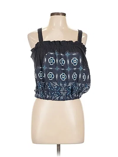 Pre-owned We The Free Sleeveless Blouse In Blue