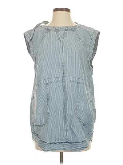 Pre-owned We The Free Sleeveless Blouse In Blue