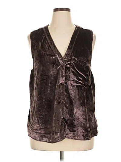 Pre-owned We The Free Sleeveless Blouse In Brown
