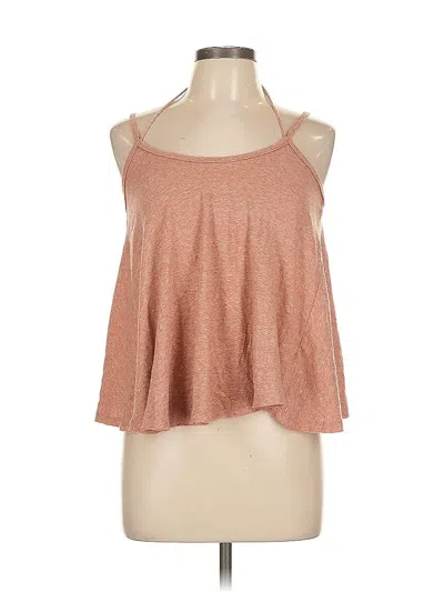 Pre-owned We The Free Sleeveless Top Brown Halter Neckline Tops