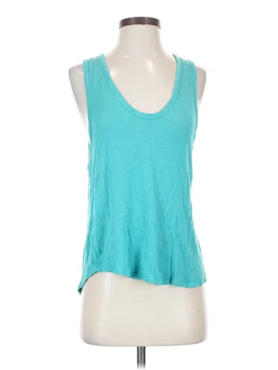 Pre-owned We The Free Sleeveless Top Teal Scoop Neck Tops In Blue