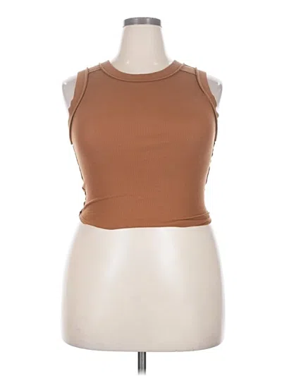 Pre-owned We The Free Sleeveless T-shirt In Brown