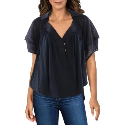 We The Free Sunray Womens Oversized V-neck Pullover Top