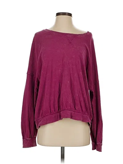 Pre-owned We The Free Sweatshirt In Burgundy