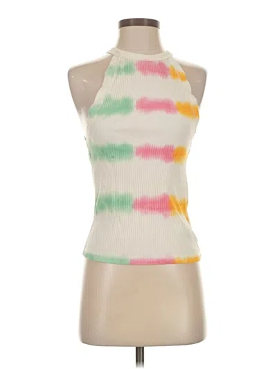 Pre-owned We The Free Tank Top Ivory Halter Neckline Tops In White
