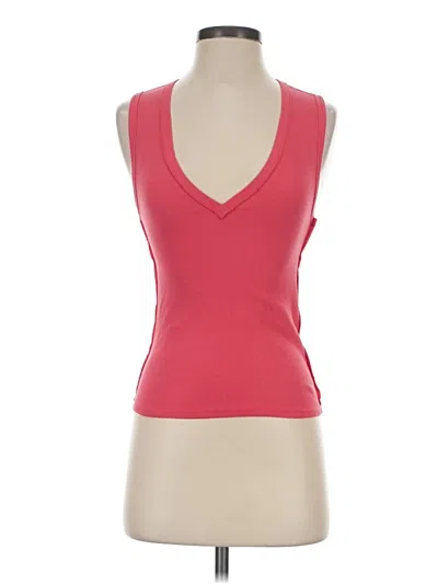 Pre-owned We The Free Tank Top Red Plunge Neckline Tops