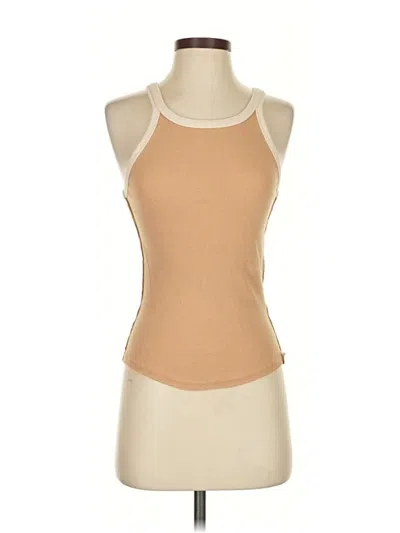 Pre-owned We The Free Tank Top Tan Halter Neckline Tops In Brown