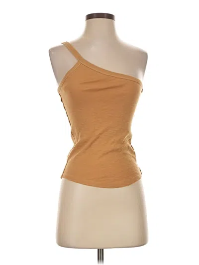 Pre-owned We The Free Tank Top Tan One Shoulder Neckline Tops