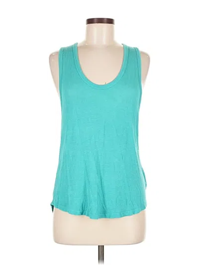Pre-owned We The Free Tank Top Teal Halter Neckline Tops In Blue