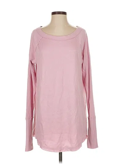 Pre-owned We The Free Thermal Top Pink Scoop Neck Tops
