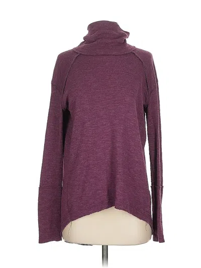 Pre-owned We The Free Turtleneck Sweater In Burgundy