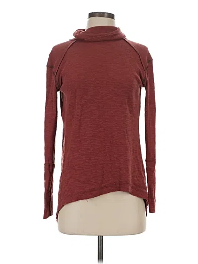 Pre-owned We The Free Turtleneck Sweater In Burgundy