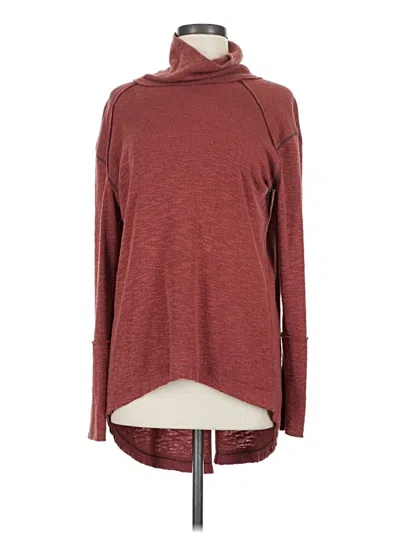 Pre-owned We The Free Turtleneck Sweater In Burgundy