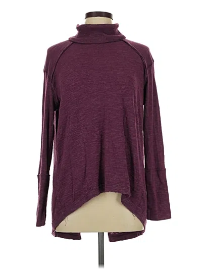Pre-owned We The Free Turtleneck Sweater In Burgundy