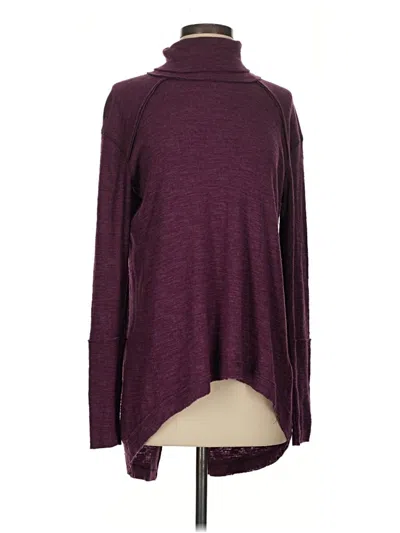 Pre-owned We The Free Turtleneck Sweater In Burgundy