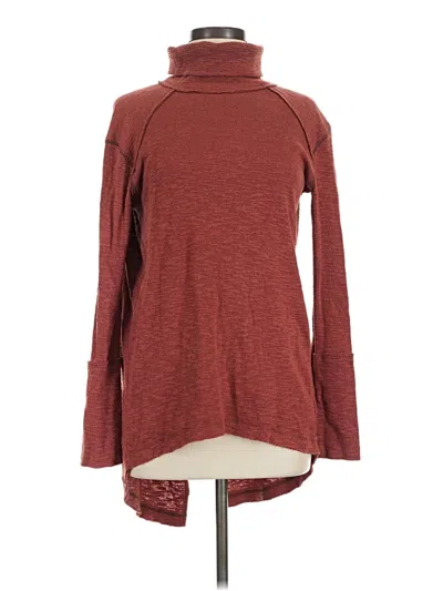 Pre-owned We The Free Turtleneck Sweater In Burgundy