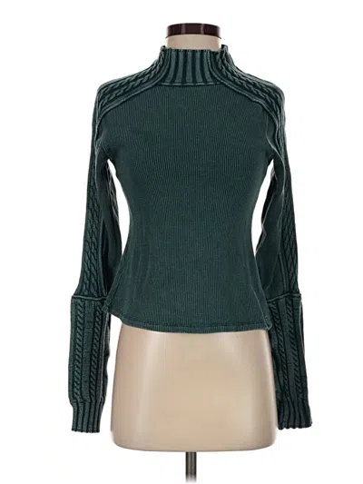 Pre-owned We The Free Turtleneck Sweater In Green