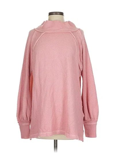 Pre-owned We The Free Turtleneck Sweater In Pink