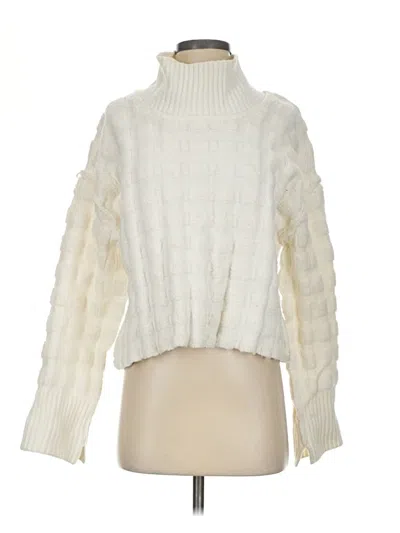 Pre-owned We The Free Turtleneck Sweater In White