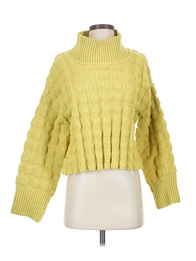 Pre-owned We The Free Turtleneck Sweater In Yellow