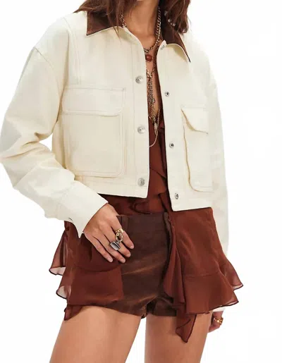 We The Free Women's Martha Workwear Jacket In Brown In Metallic